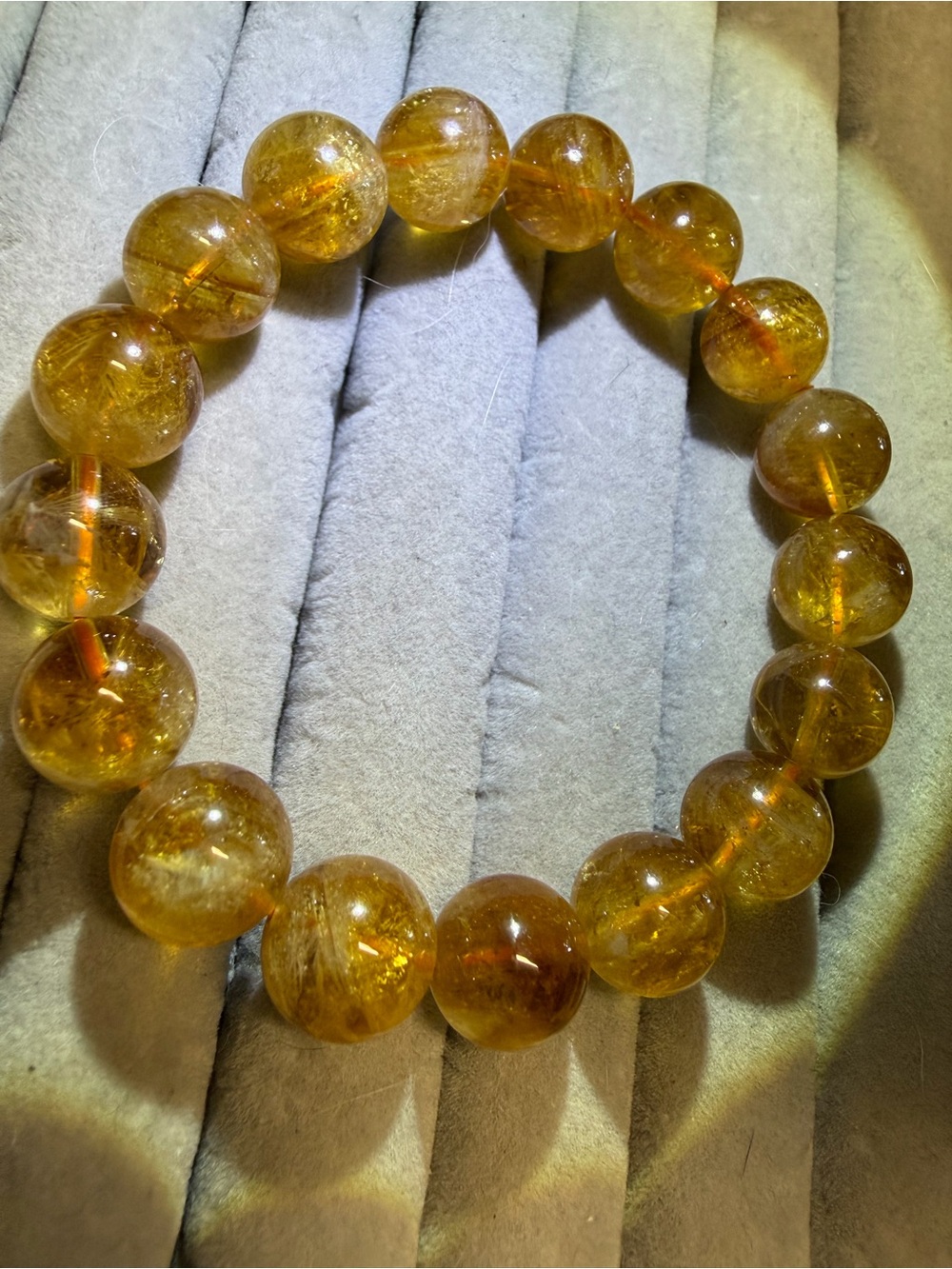 Golden citrine Bead Stretch Bracelet - Women Jewelry